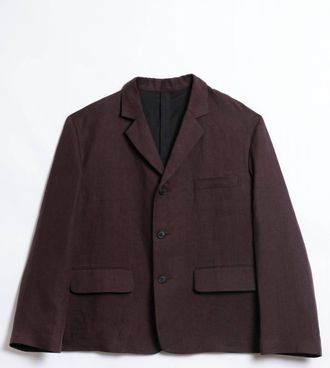 Margaret Howell Boxy Blazer In Dark Brown