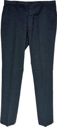 Maison Margiela Pinstripe Slim-Fit Trousers in Navy Blue Wool