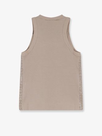 Brunello Cucinelli Womens Jersey Tank Top Beige Cotton T-Shirts & Jerseys