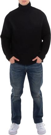 OAMC Mens Black High-Neck Wool Jumper