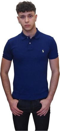 Ralph Lauren Polo met korte mouwen Blauw Royal - M - Heren - Polos - Blauw - XL - Tops