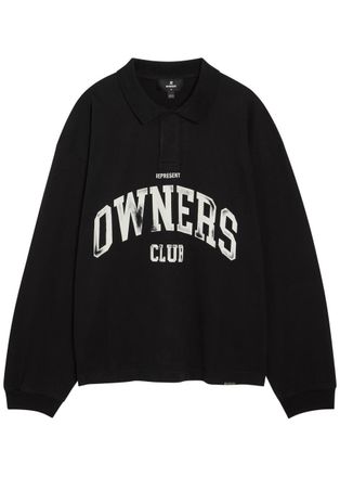 Represent Owners Printed Cotton Rugby top - Black Black - XL
