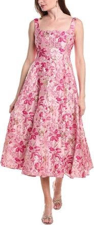Adrianna Papell Jacquard Midi Dress