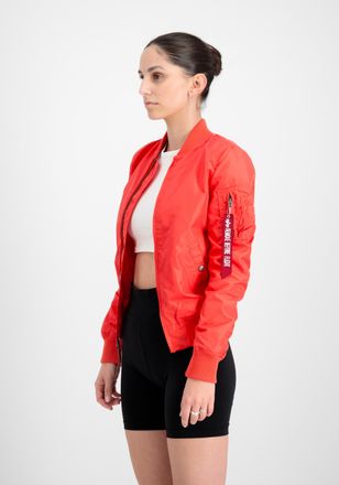 Alpha Industries Bomberjacke ALPHA INDUSTRIES MA-1 TT Light W, Damen, Gr. XS, rot (radiant rot), Obermaterial: 100% Nylon, Futter: 100% Nylon, Jacken Bomberjacke