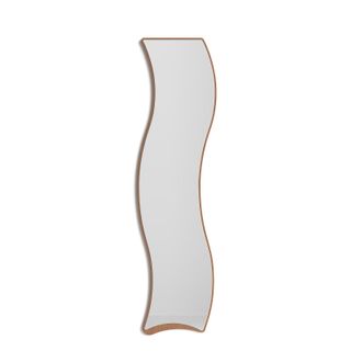 HERDASA Herdasa Espejo De Pared Curvas, 170x45, Colecci&oacute;n Looker, En Mdf Chapado En Haya Y Lacado. Nogal Claro