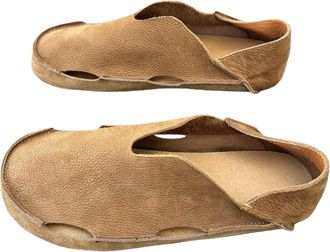 Generic Mens Penny Loafers Soft Breathable Moccasin Driving Shoes Handmade Genuine Leather Slip on Flats Boat Walking Shoes for Male (Brown,7.5)