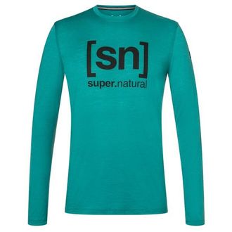 super.natural Logo L/S Longsleeve für Herren | türkis