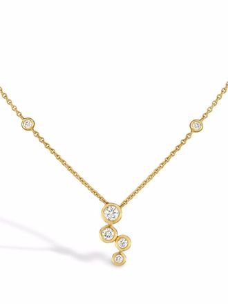 Pragnell 18kt rose gold Bubbles diamond drop pendant necklace - women - Diamond/18kt Rose Gold - 44 - Pink