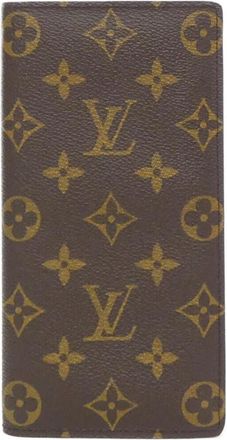 Louis Vuitton Monogram Marron Coated Canvas Long Wallet (Bi-Fold) (Pre-Owned)