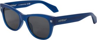 Off-white Off White Unisex vierkante zonnebril met logo voor volwassenen (Blauw/Donkergrijs)