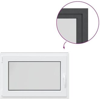 vidaXL Ventana De S&oacute;tano risor 90x50 Cm Oscilobatiente Din Izquierda Antracita Vidaxl