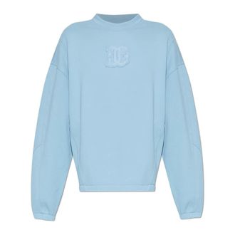 Dolce & Gabbana Sweatshirts, male, Blue, Size: S Sweatshirt with Embroidered Logo