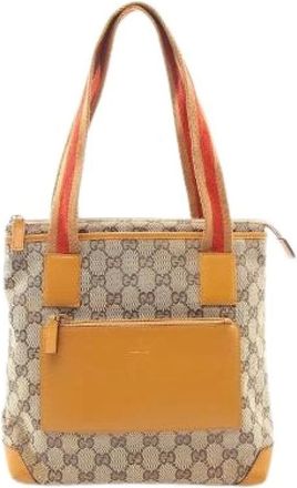Gucci Pre-owned Bolso Tote GG Canvas - Pre-owned - Mujer - Beige - ONE SIZE