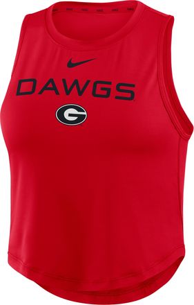 Nike Georgia One Nike Womens Dri-Fit Cropped Tank Top in Red | 035465NGBN-7LB