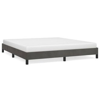 Berkfield Home Bed Frame Dark Grey 180x200 cm Super King Velvet