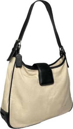 Coach Pre-owned Schoudertas - Dames - Vintage Schoudertas - Beige - ONE Size - Polyester - Vintage