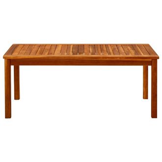 Berkfield Home Garden Coffee Table 110x60x45 cm Solid Acacia Wood in Brown | Size: 110 x 60 x 45 cm