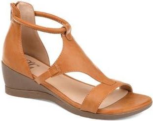 Journee Collection JOURNEE Trayle Wedge Sandal in Tan at Nordstrom Rack, Size 7.5 M