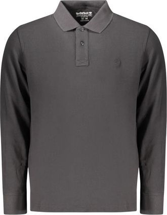 Timberland Polo shirt met lange mouwen - Heren - Polos - Grijs - S - Katoen - Tops