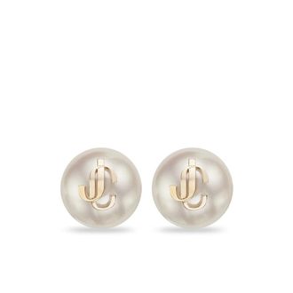 Jimmy Choo London Logo Faux-pearl Earrings