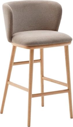 K Home Design Barstuhl Cesilia Sitzhöhe 65 cm - Eschenholz/Taupe
