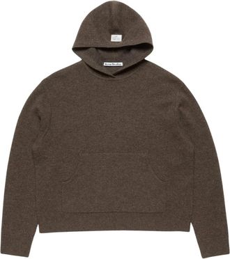 Acne Studios Cashmere-blend Hoodie - Heren - Sweatshirts & Hoodies - Bruin - Maat: M Kasjmier