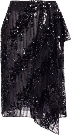 Elie Saab Gonna midi con zip - Nero