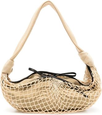 Christophe Lemaire Fortune Croissant Filt bag - women - Polyamide/Polyester/Lamb Skin - One Size - Neutrals