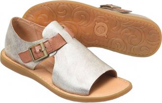 Born Womens Ivey Flat Sandals In Light Gold Panna Cotta Metallic