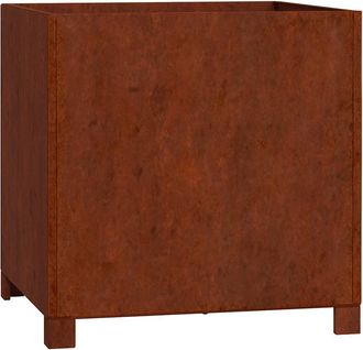 vidaXL Jardinera Con Patas Acero Corten Oxidado 50x50x50 Cm Vidaxl