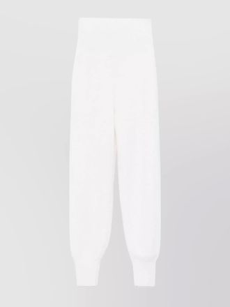 Chlo&eacute; ribbed waistband high-waisted knitted trousers