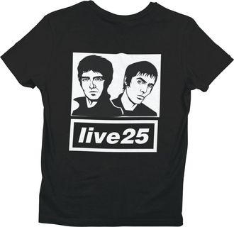 Generic Oasis T-Shirt - Live 25 Tour Design - Unisex, 100% Cotton, Sizes S to 5XL Black