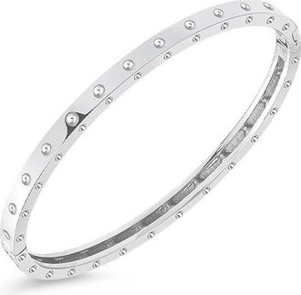 Roberto Coin 18k White Gold Symphony Collection Dimpled Bangle