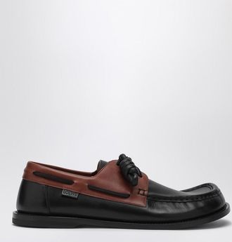 Loewe Campo boat shoe in brown/black