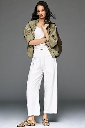 Pilcro The Reese Linen Blend Pull-On Barrel Pants by Pilcro