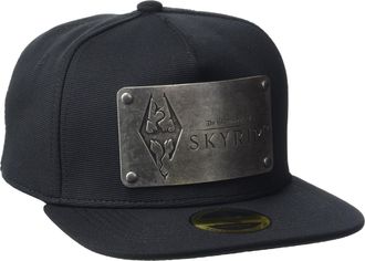 Meroncourt Mens The Elder Scrolls Skyrim Dovakiin Metal Logo Plate Snapback Baseball Cap, One Size, Black (Sb104707Sky) Baseball Cap, Black (Black), One Size (Ma