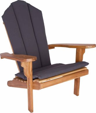vidaXL Sill&oacute;n Adirondack De Jard&iacute;n Natural Madera De Teca Maciza Vidaxl