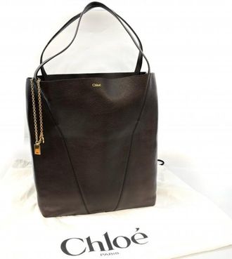 Chlo&eacute; Brown Leather Tote Bag (Pre-Owned)