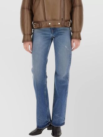 Acne Studios buckle detail long sleeve shearling jacket