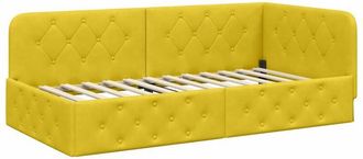 vidaXL Estructura De Cama En Esquina Amarillo 90 X 190 Cm Terciopelo Vidaxl