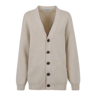 Golden Goose Cardigans, female, Beige, XS, Cotton Cardigan