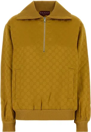 Gucci Mustard Viscose Blend Polo Shirt