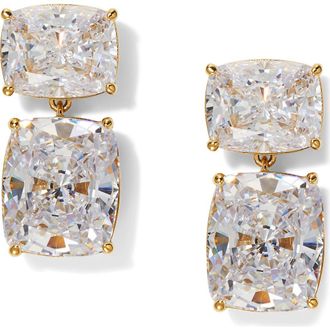 Nadri Northern Lights Cubic Zirconia Double Drop Earrings in Gold at Nordstrom