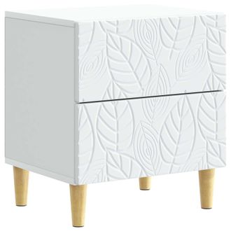 vidaXL Mesita De Noche Blanco 43 X 34,5 X 48 Cm Madera De Ingenier&iacute;a Vidaxl