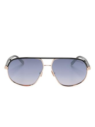 Tom Ford Eyewear Maxwell pilot-frame sunglasses - Black