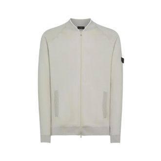 Peuterey Bomber Gebreid Vest - Heren - Vesten met rits - Beige - XL - Hoodies & sweatvesten