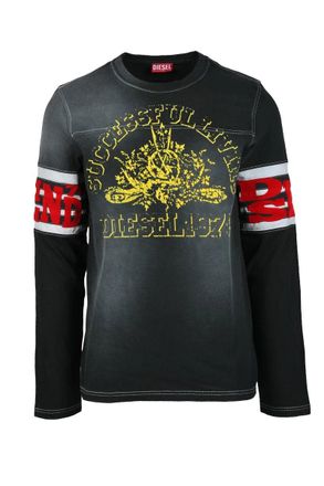 Diesel Long-Sleeve T-Shirt with Bold Graphic Print