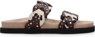 Maruti Evie Hairon Cow - Dames - Sandalen - Bruin - 42 EU - Schoenen