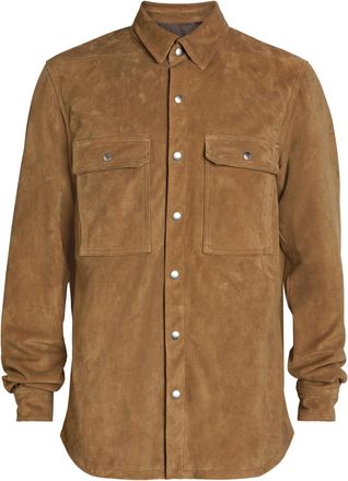 Rick Owens Suede Overshirt - Brown - 52 (IT52 / XL)