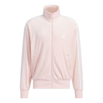 adidas Firebird Velour Track Top Sandy Pink KQ5480